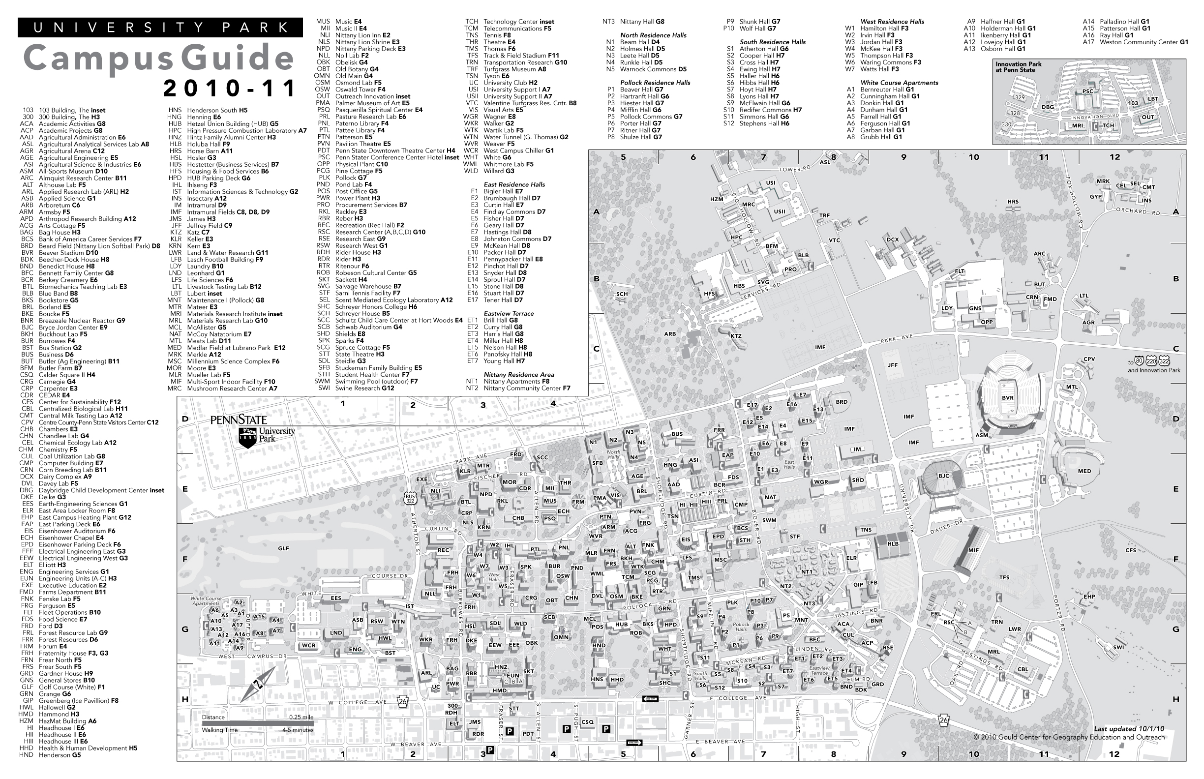 Penn State University Park Campus Maps Download The Maps In Pdf