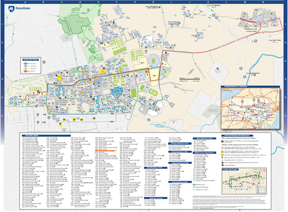 2019 Color Penn State Campus Map PDF